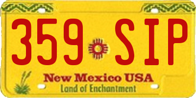 NM license plate 359SIP