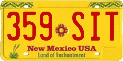NM license plate 359SIT