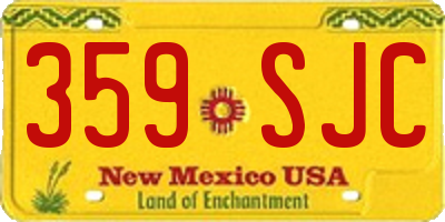 NM license plate 359SJC