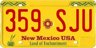 NM license plate 359SJU