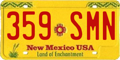 NM license plate 359SMN