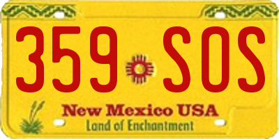 NM license plate 359SOS
