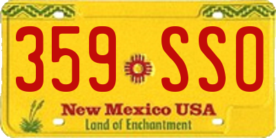 NM license plate 359SSO