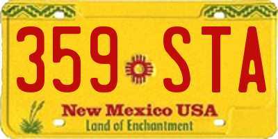NM license plate 359STA