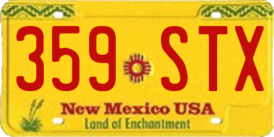 NM license plate 359STX