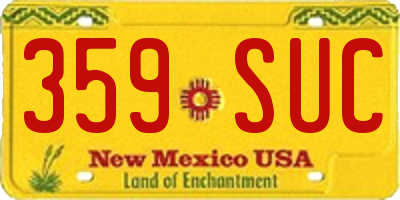 NM license plate 359SUC