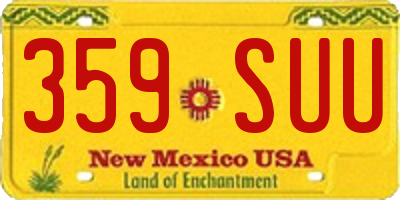 NM license plate 359SUU