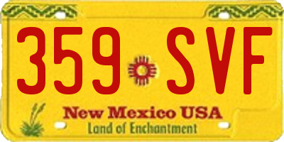 NM license plate 359SVF