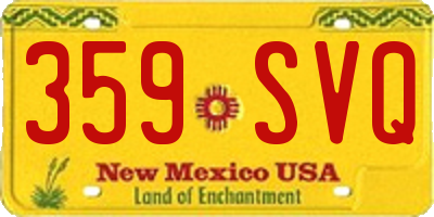 NM license plate 359SVQ