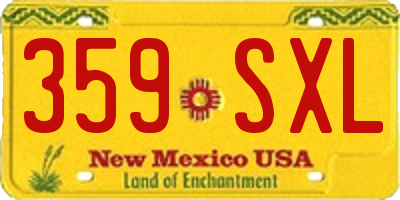 NM license plate 359SXL