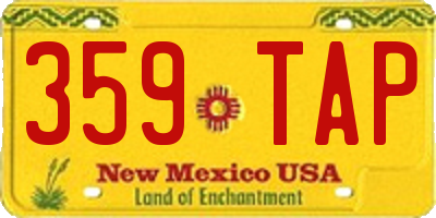 NM license plate 359TAP