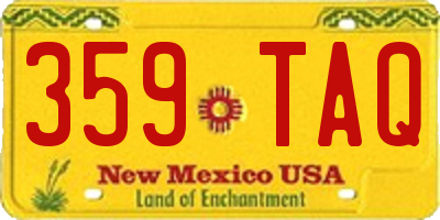 NM license plate 359TAQ