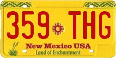 NM license plate 359THG
