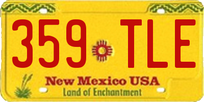 NM license plate 359TLE