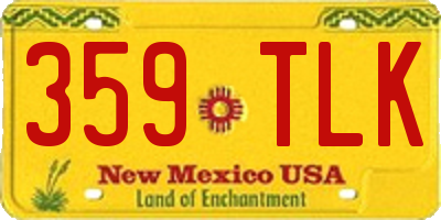 NM license plate 359TLK