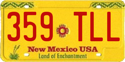 NM license plate 359TLL