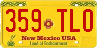 NM license plate 359TLO