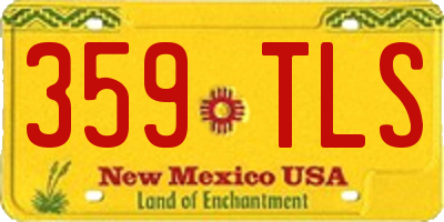 NM license plate 359TLS