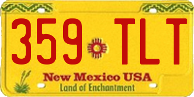NM license plate 359TLT