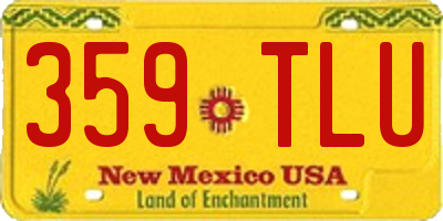 NM license plate 359TLU