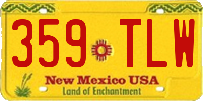 NM license plate 359TLW