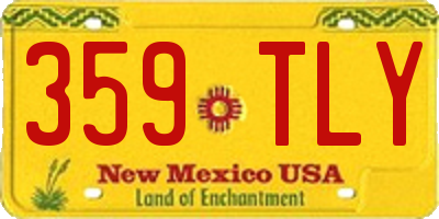 NM license plate 359TLY