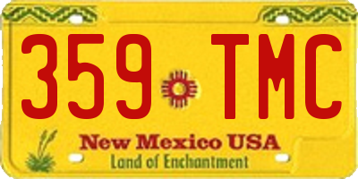 NM license plate 359TMC