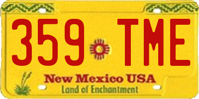 NM license plate 359TME
