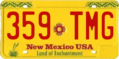 NM license plate 359TMG