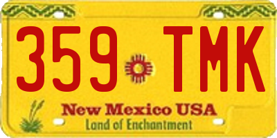 NM license plate 359TMK