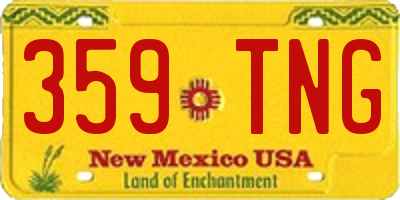 NM license plate 359TNG