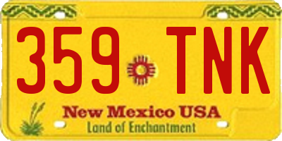 NM license plate 359TNK