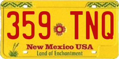 NM license plate 359TNQ