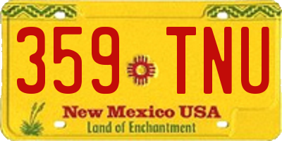 NM license plate 359TNU