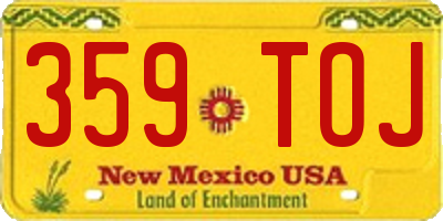 NM license plate 359TOJ