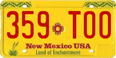 NM license plate 359TOO