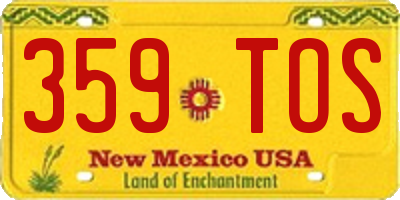 NM license plate 359TOS