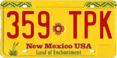 NM license plate 359TPK