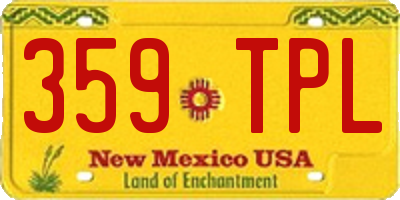 NM license plate 359TPL