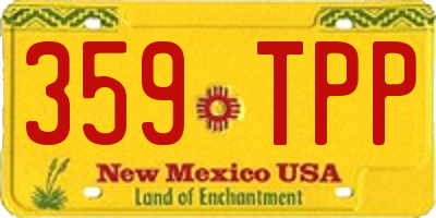 NM license plate 359TPP