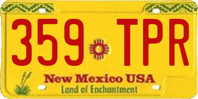 NM license plate 359TPR