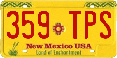 NM license plate 359TPS