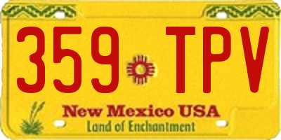 NM license plate 359TPV