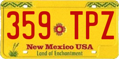 NM license plate 359TPZ
