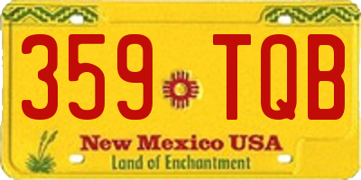 NM license plate 359TQB