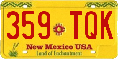 NM license plate 359TQK