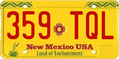 NM license plate 359TQL