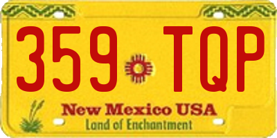 NM license plate 359TQP