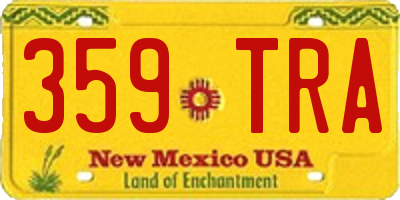 NM license plate 359TRA