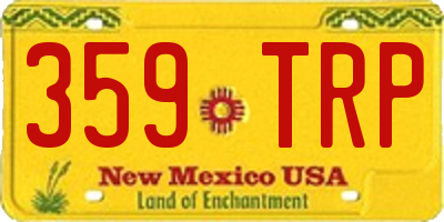 NM license plate 359TRP